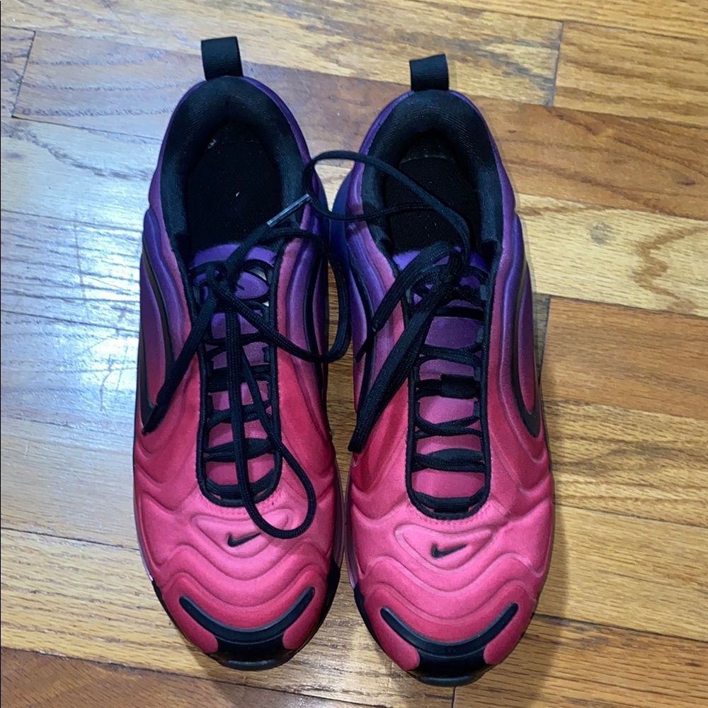 Size 8 Nike Air Max 720 Sunset Trainer Shoes hyper pink hyper grape black